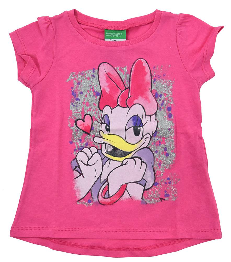 ΜΠΛΟΥΖΑ ΜΕ ΚΟΝΤΟ ΜΑΝΙΚΙ BENETTON #5 HELLO SUMM G DAISY ΦΟΥΞΙΑ (90 CM)-(2 ΕΤΩΝ)