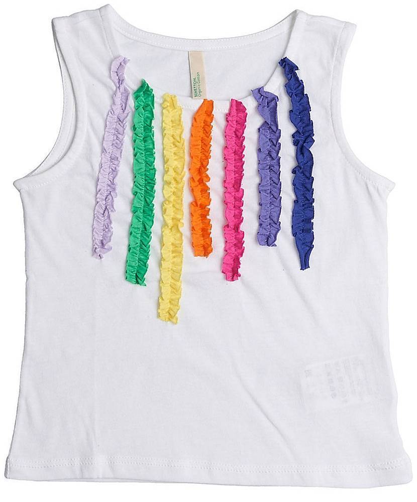 BENETTON ΜΠΛΟΥΖΑ ΑΜΑΝΙΚΗ BENETTON BROTHERS R. IG ΛΕΥΚΟ (82 CM)-(1-2 ΕΤΩΝ)