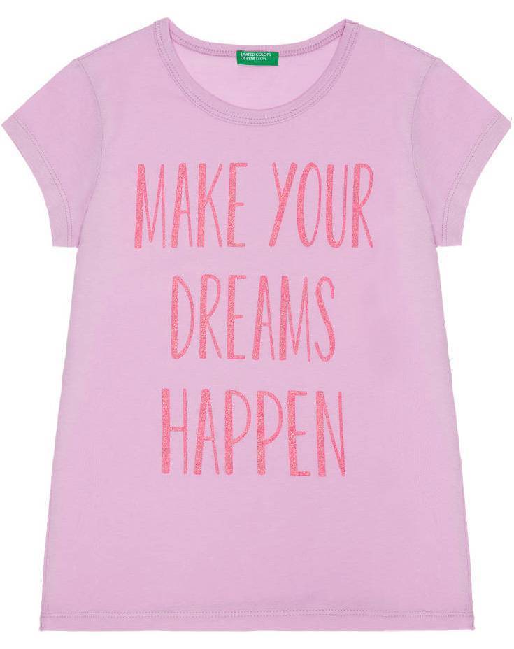 BENETTON T-SHIRT BENETTON FOUZIONE GIRL ΛΙΛΑ (82 CM)-(1-2 ΕΤΩΝ)