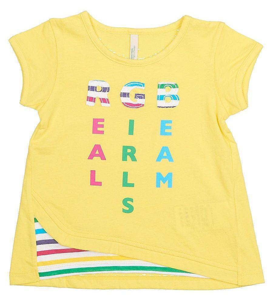 BENETTON ΜΠΛΟΥΖΑ ΜΕ ΚΟΝΤΟ ΜΑΝΙΚΙ BENETTON BROTHERS R. IG ΚΙΤΡΙΝΟ (82 CM)-(1-2 ΕΤΩΝ)