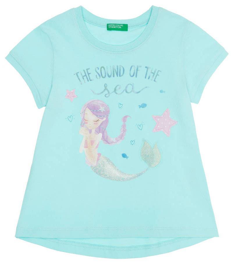 ΜΠΛΟΥΖΑ ΜΕ ΚΟΝΤΟ ΜΑΝΙΚΙ BENETTON 6 CALIFORNIAN G ΓΑΛΑΖΙΟ (90 CM)-(2 ΕΤΩΝ)