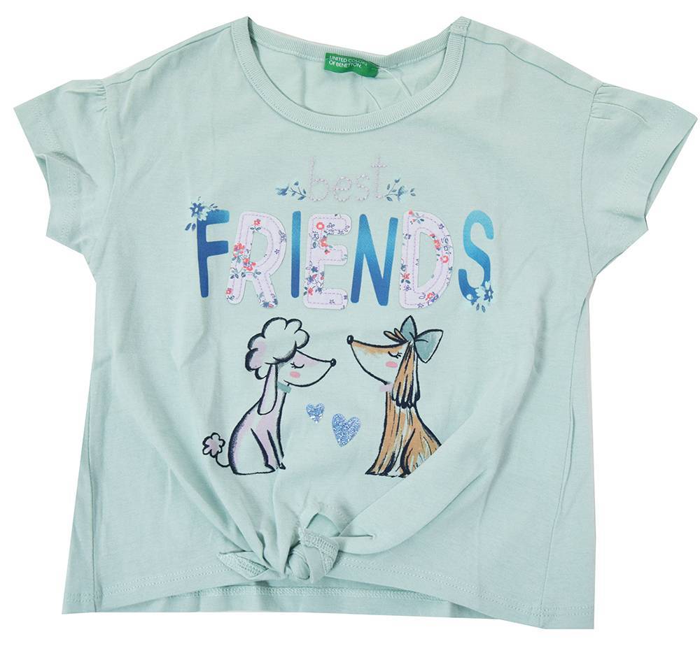 T-SHIRT BENETTON 3 INDIGO GIRL ΑΝΟΙΧΤΟ MINT (82 CM)-(1-2 ΕΤΩΝ) BENETTON