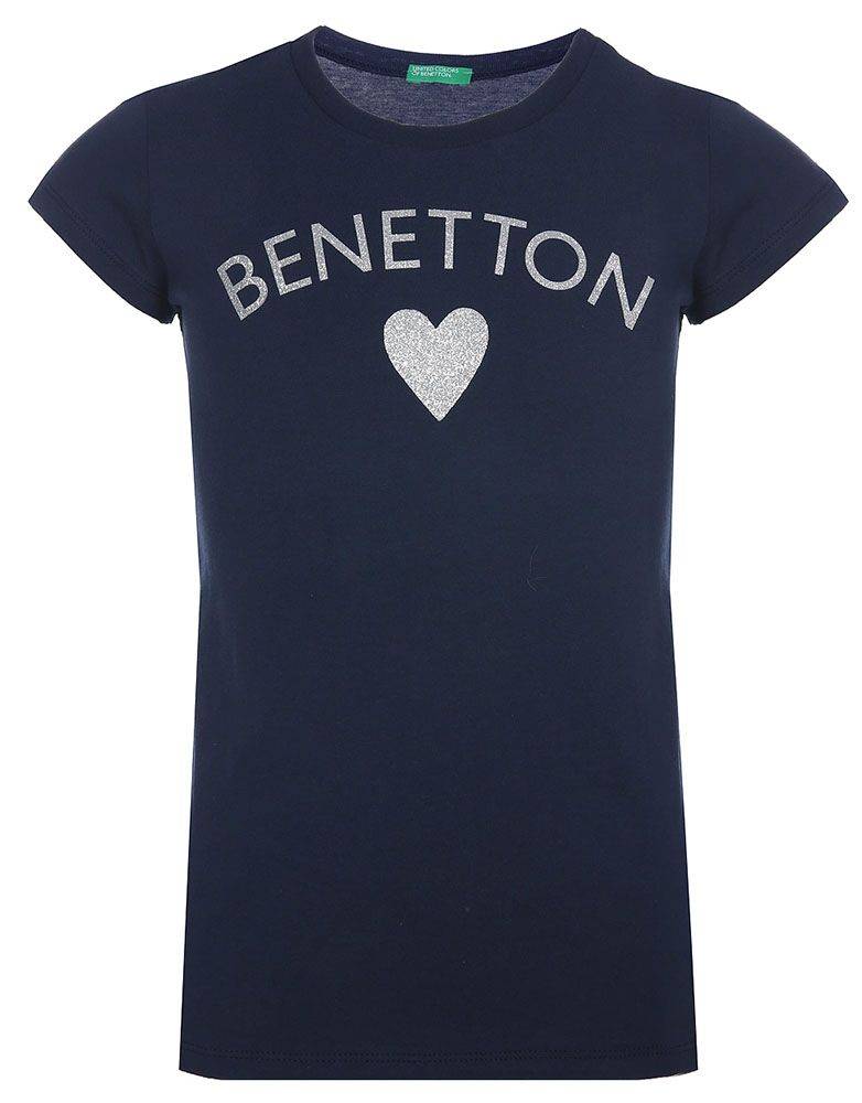 BENETTON T-SHIRT BENETTON BASIC GIRL ΣΚΟΥΡΟ ΜΠΛΕ (82 CM)-(1-2 ΕΤΩΝ)