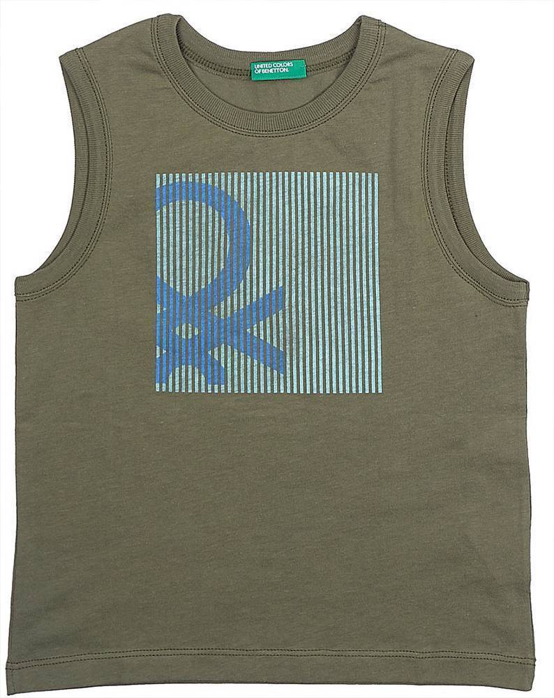 BENETTON ΑΜΑΝΙΚΟ T-SHIRT BENETTON BASICO SUMMER BOY ΧΑΚΙ (90 CM)-(1-2 ΕΤΩΝ)