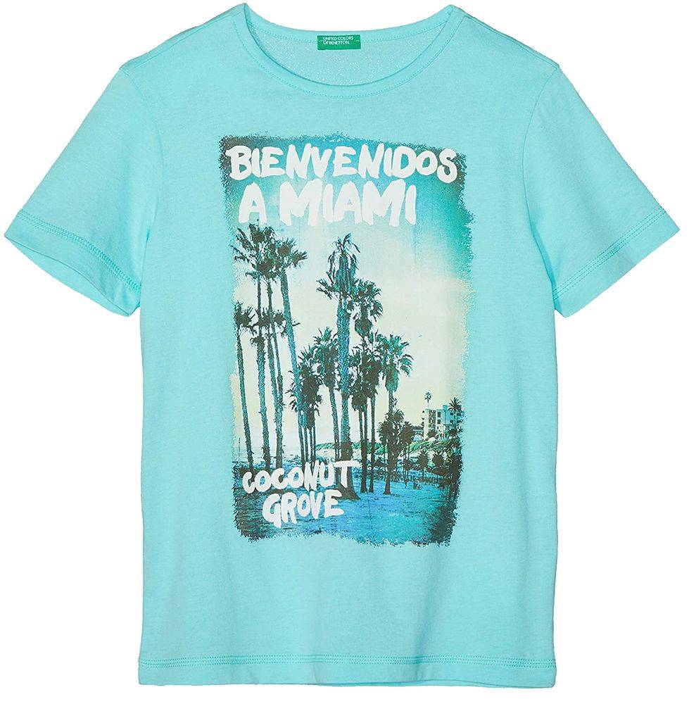T-SHIRT BENETTON CALIFORNIAN ΣΙΕΛ (82 CM)-(1-2 ΕΤΩΝ)