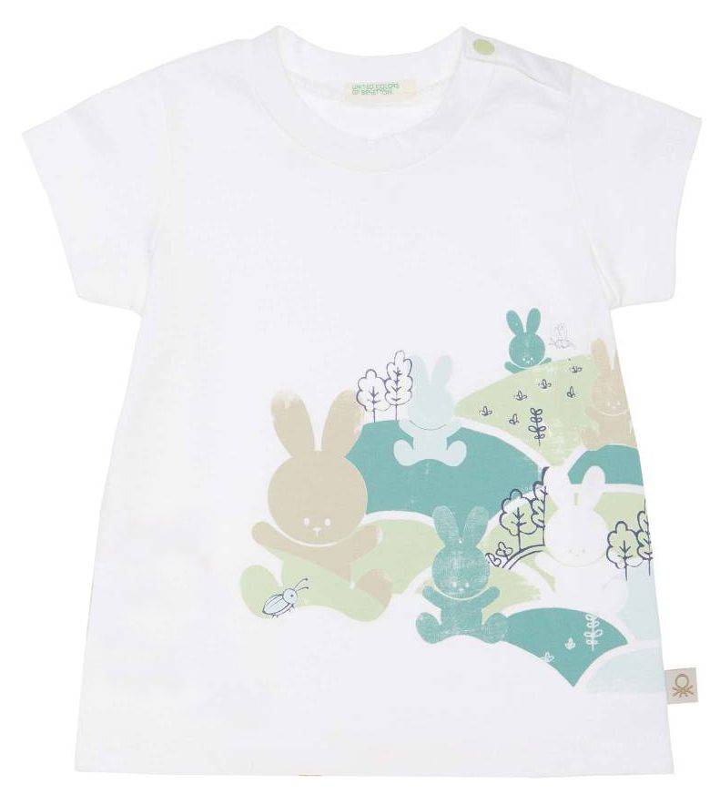 T-SHIRT BENETTON CA BABY BOY ΛΕΥΚΟ (68 CM)-(6-9 ΜΗΝΩΝ)