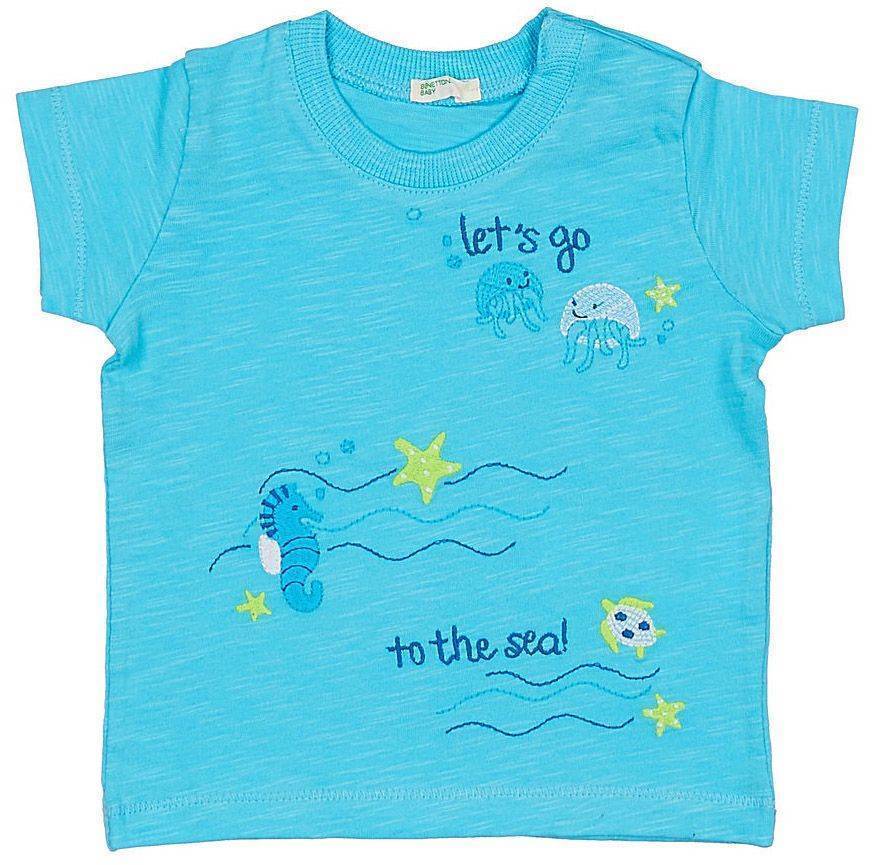 T-SHIRT BENETTON SUMMER HIM ΣΙΕΛ (68 CM)-(6-9 ΜΗΝΩΝ) BENETTON