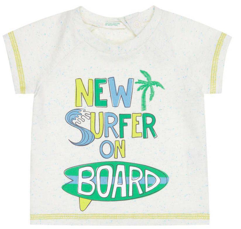 T-SHIRT BENETTON FUNNY WAVE BABY BOY ΛΕΥΚΟ (62 CM)-(3-6 ΜΗΝΩΝ) BENETTON