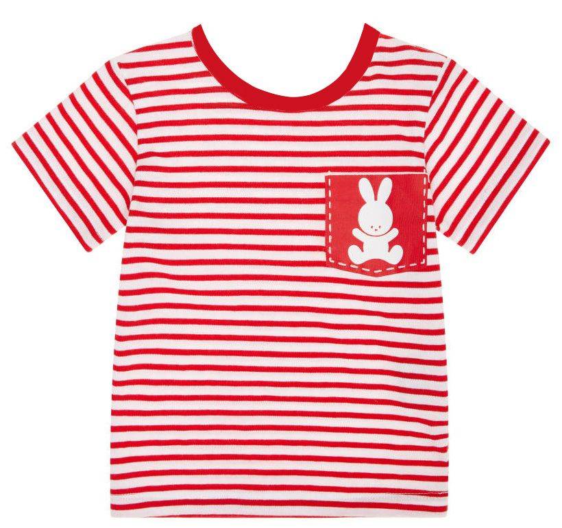 T-SHIRT BENETTON BASICO BABY ΡΙΓΕ ΚΟΚΚΙΝΟ/ΛΕΥΚΟ (62 CM)-(3-6 ΜΗΝΩΝ)