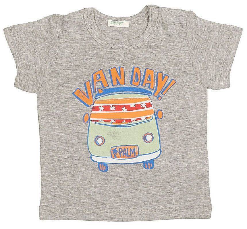 T-SHIRT BENETTON FUNNY WAVE BABY BOY ΓΚΡΙ (68 CM)-(6-9 ΜΗΝΩΝ) BENETTON