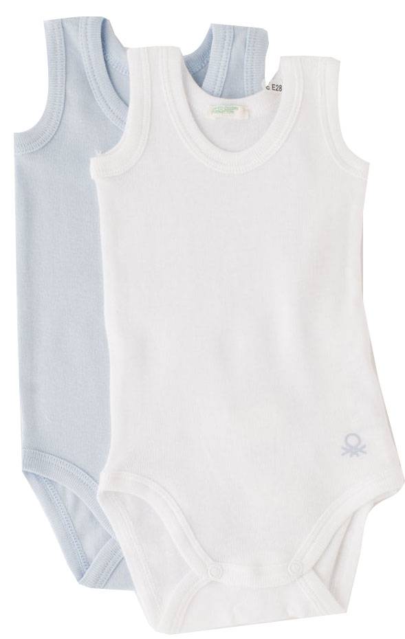 BENETTON ΣΕΤ ΖΙΠΟΥΝΑΚΙΑ BENETTON BASIC 2 ΤΜΧ ΛΕΥΚΟ/ΣΙΕΛ (68 CM)-(6-9 ΜΗΝΩΝ)