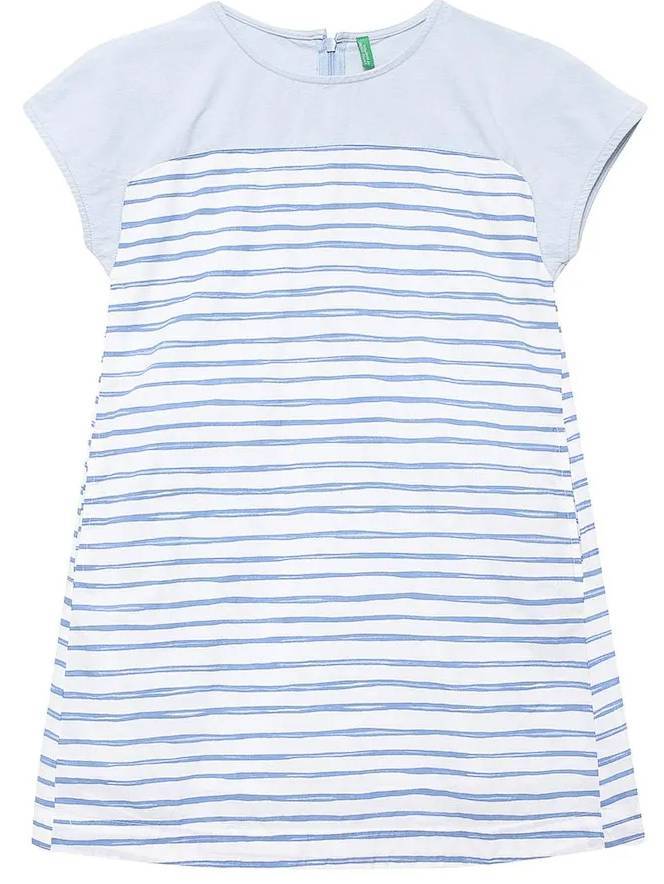 ΦΟΡΕΜΑ BENETTON ART 1 GIRL ΓΑΛΑΖΙΟ/ΛΕΛΥΚΟ (110 CM)-(4-5 ΕΤΩΝ)