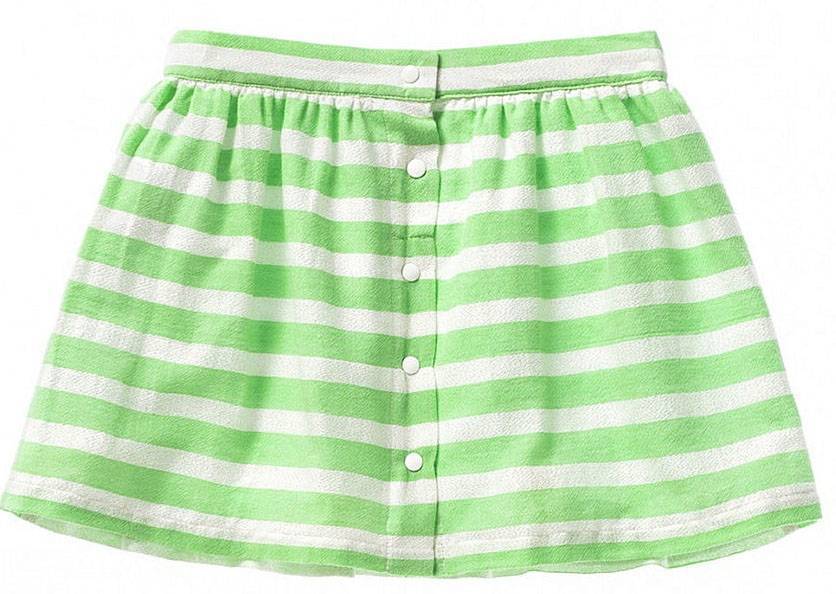 BENETTON ΦΟΥΣΤΑ BENETTON SEASIDE CITY ΡΙΓΕ ΛΕΥΚΟ/ΠΡΑΣΙΝΟ (120 CM)-(6-7 ΕΤΩΝ)