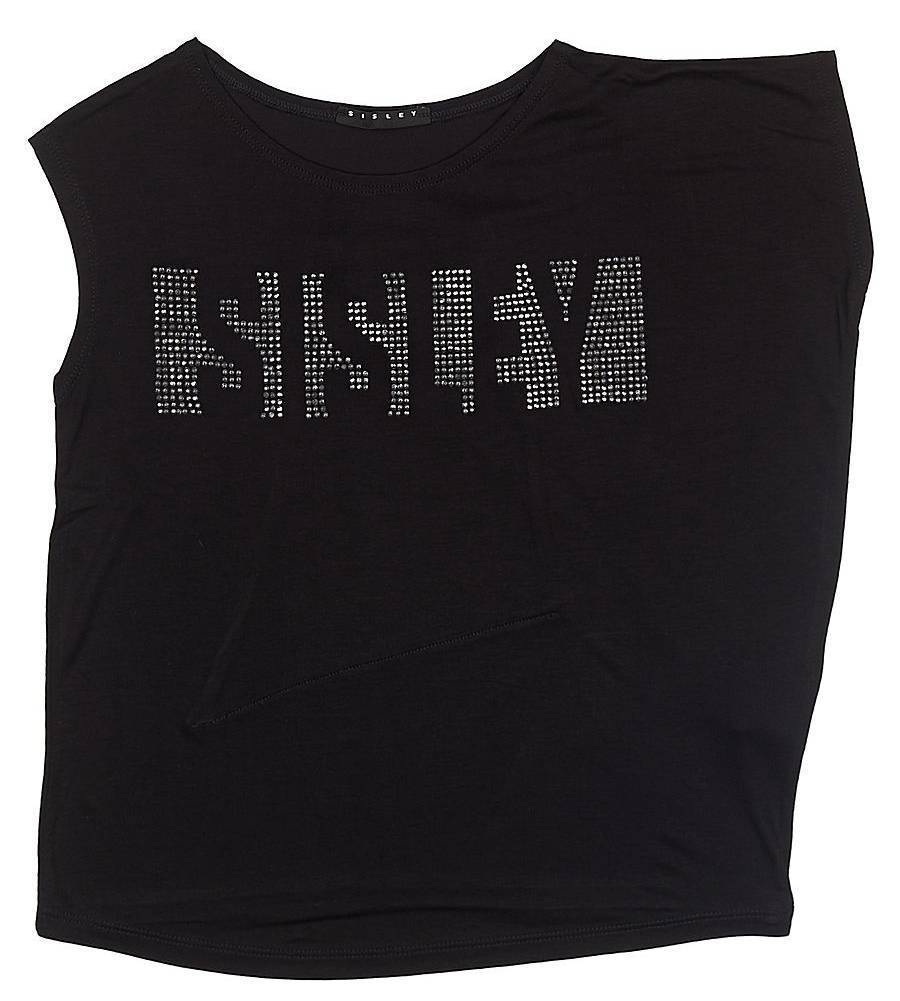 SISLEY TOP SISLEY AMERICAN ROCKPOP ΜΑΥΡΟ (140 CM)-(8-9 ΕΤΩΝ)