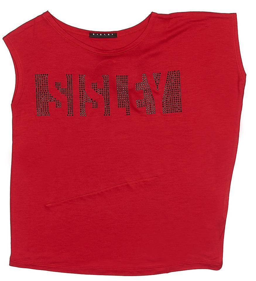 TOP SISLEY AMERICAN ROCKPOP ΚΟΚΚΙΝΟ (140 CM)-(8-9 ΕΤΩΝ) SISLEY