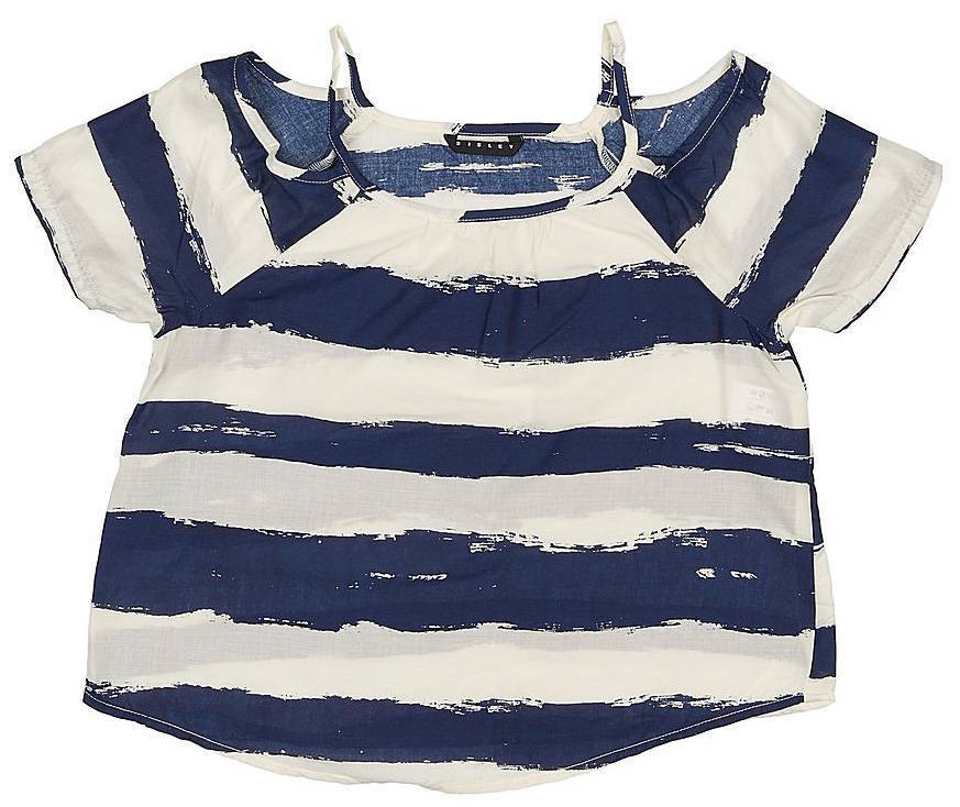 TOP SISLEY AMERICAN ROCKPOP ΛΕΥΚΟ/ΣΚΟΥΡΟ ΜΠΛΕ (130 CM)-(7-8 ΕΤΩΝ) SISLEY