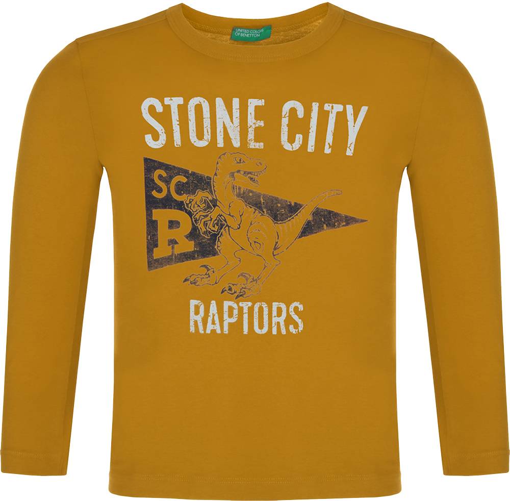 ΜΑΚΡΥΜΑΝΙΚΗ ΜΠΛΟΥΖΑ BENETTON VINTAGE ΚΙΤΡΙΝΗ (82 CM)-(1-2 ΕΤΩΝ) BENETTON