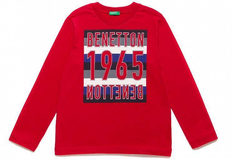 ΜΑΚΡΥΜΑΝΙΚΗ ΜΠΛΟΥΖΑ BENETTON BASIC BOY ΚΟΚΚΙΝΗ (82 CM)-(1-2 ΕΤΩΝ) BENETTON