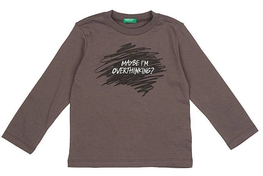BENETTON ΜΑΚΡΥΜΑΝΙΚΗ ΜΠΛΟΥΖΑ BENETTON WINTER BOY ΓΚΡΙ (82 CM)-(1-2 ΕΤΩΝ)