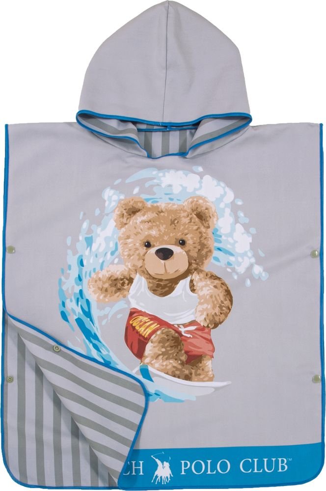 GREENWICH POLO CLUB ΠΟΝΤΣΟ ΘΑΛΑΣΣΗΣ GREENWICH POLO CLUB JUNIOR 2ΟΨΕΩΝ 4179 ΜΠΛΕ/ΓΚΡΙ (50X115CM)