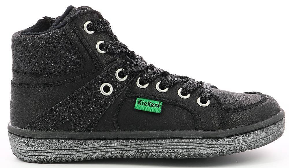 ΜΠΟΤΑΚΙ KICKERS LOWELL 739352 ΜΑΥΡΟ ΜΕΤΑΛΛΙΖΕ (EU:33) KICKERS