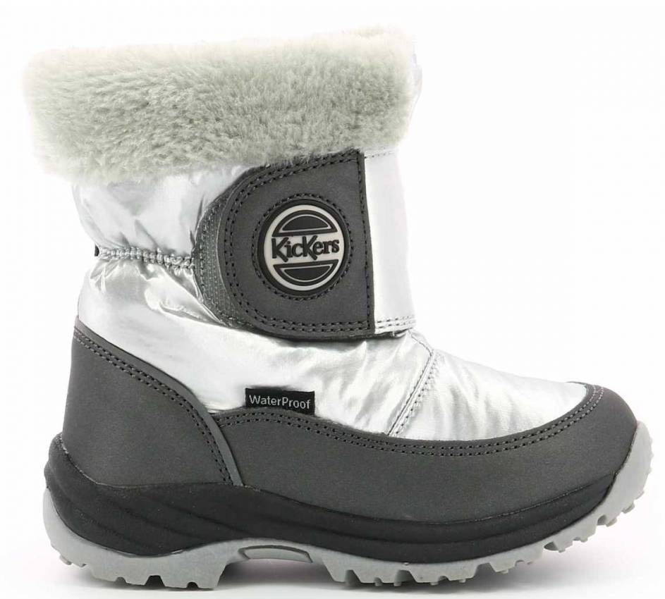 ΜΠΟΤΑΚΙ KICKERS 744633 JUMPSNOW ΑΣΗΜΙ/ΜΑΥΡΟ (EU:27)