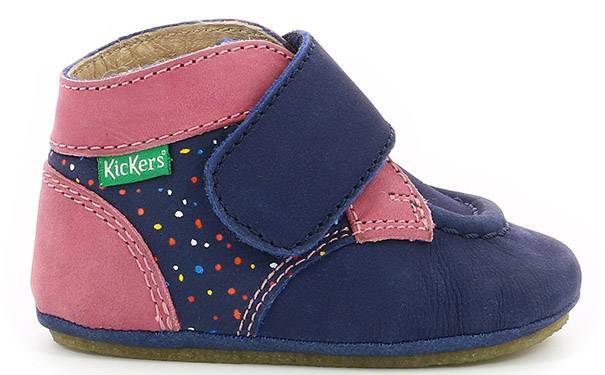 ΠΑΠΟΥΤΣΙ KICKERS 829601 KICKCREPBON ΣΚΟΥΡΟ ΜΠΛΕ/ΡΟΖ (EU:17/18)