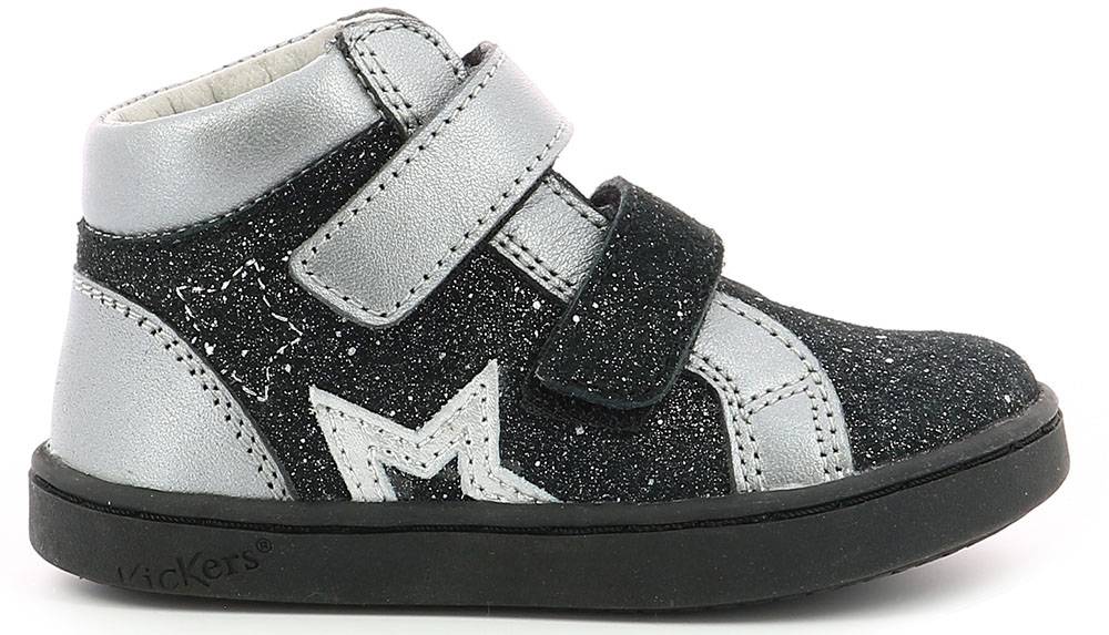 ΜΠΟΤΑΚΙ KICKERS 829990 LILUKRO ΜΑΥΡΟ/ΑΣΗΜΙ (EU:24) KICKERS