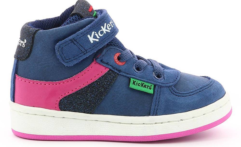 ΜΠΟΤΑΚΙ KICKERS BILBON 664560 ΣΚΟΥΡΟ ΜΠΛΕ/ΡΟΖ (EU:21) KICKERS