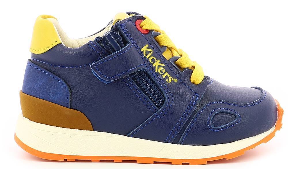 ΠΑΠΟΥΤΣΙ KICKERS 829781 DENVER ΣΚΟΥΡΟ ΜΠΛΕ/ΚΙΤΡΙΝΟ (EU:20) KICKERS