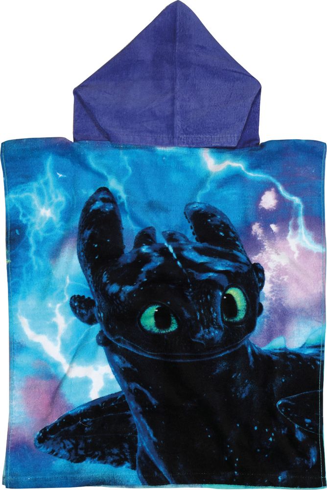 ΠΟΝΤΣΟ ΘΑΛΑΣΣΗΣ DAS HOME HOW TO TRAIN YOUR DRAGON 5868 ΜΑΥΡΟ/ΜΠΛΕ (50X115CM) DAS HOME
