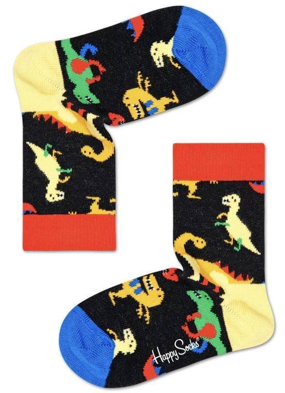 ΚΑΛΤΣΕΣ HAPPY SOCKS KIDS DINOSAUR SOCK KDIN01-6500 ΜΑΥΡΟ/ΠΟΛΥΧΡΩΜΟ (EU:22-24) HAPPY SOCKS