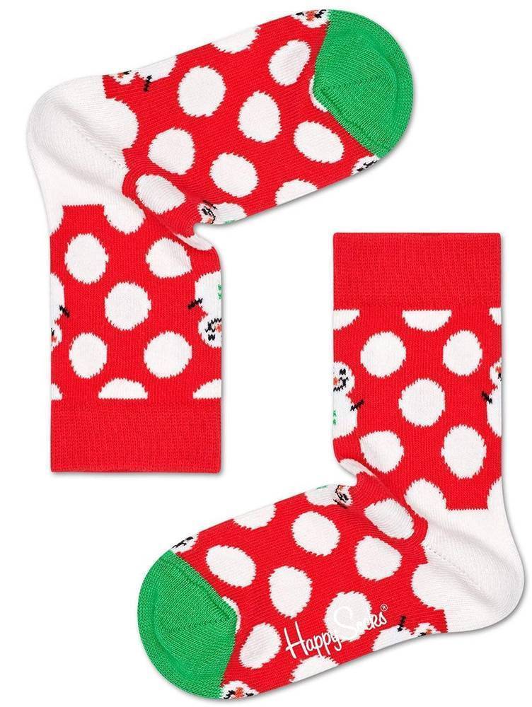 ΚΑΛΤΣΕΣ HAPPY SOCKS KIDS SNOWMAN SOCK KBDS01-4300 ΚΟΚΚΙΝΟ/ΛΕΥΚΟ (EU:24-28) HAPPY SOCKS