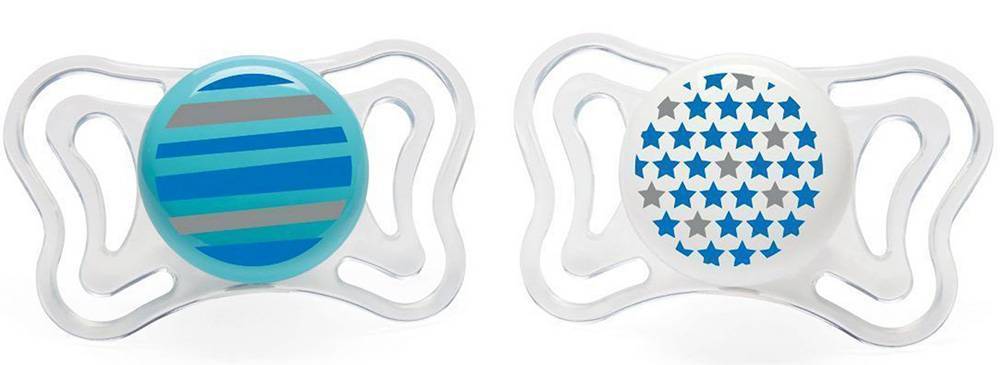ΠΙΠΙΛΑ ΣΙΛΙΚΟΝΗΣ CHICCO PHYSIO LIGHT ΜΕ ΚΡΙΚΟ 6-16 ΜΗΝΩΝ (2TMX) ΑΣΤΕΡΙΑ/ΡΙΓΕΣ ΜΠΛΕ CHICCO
