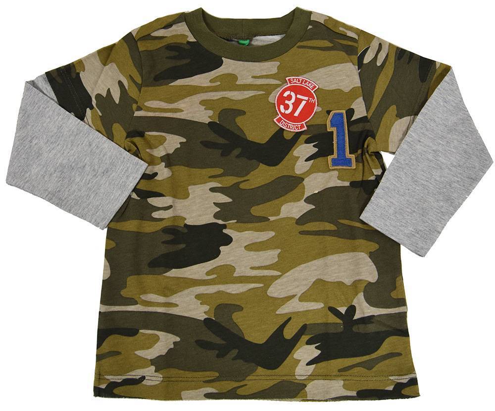ΜΑΚΡΥΜΑΝΙΚΗ ΜΠΛΟΥΖΑ BENETTON FANCY CAMO ΧΑΚΙ (82 CM)-(1-2 ΕΤΩΝ)