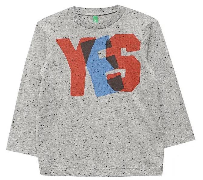 ΜΑΚΡΥΜΑΝΙΚΗ ΜΠΛΟΥΖΑ BENETTON NEW HERITAGE ΓΚΡΙ (82 CM)-(1-2 ΕΤΩΝ)