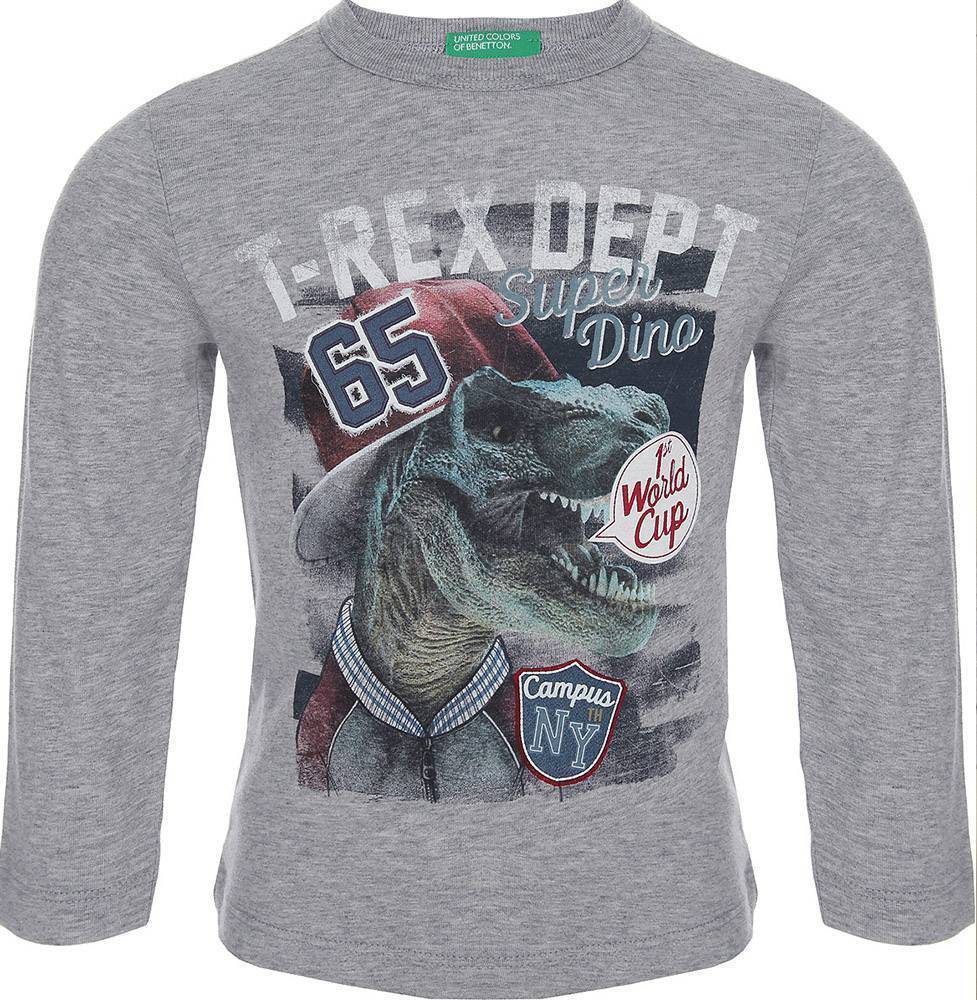 ΜΑΚΡΥΜΑΝΙΚΗ ΜΠΛΟΥΖΑ BENETTON COLLEGE ROCK ΓΚΡΙ (82 CM)-(1-2 ΕΤΩΝ) BENETTON