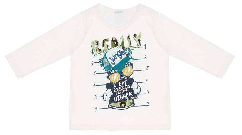ΜΑΚΡΥΜΑΝΙΚΗ ΜΠΛΟΥΖΑ BENETTON CASUAL ΕΚΡΟΥ (62 CM)-(3-6 ΜΗΝΩΝ)