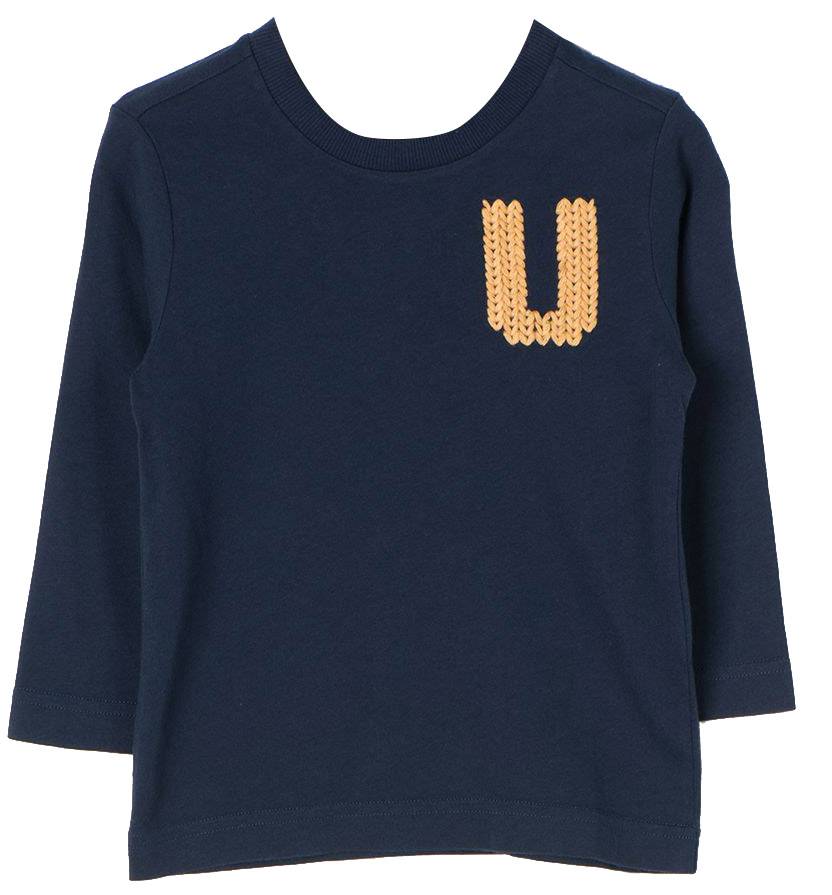 ΜΑΚΡΥΜΑΝΙΚΗ ΜΠΛΟΥΖΑ BENETTON COLLEGE ΜΠΛΕ ΣΚΟΥΡΟ (82 CM)-(1-2 ΕΤΩΝ) BENETTON