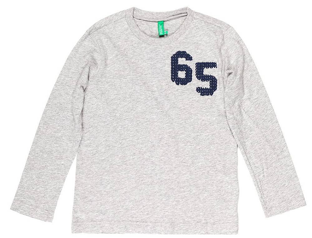 ΜΑΚΡΥΜΑΝΙΚΗ ΜΠΛΟΥΖΑ BENETTON COLLEGE ΓΚΡΙ (82 CM)-(1-2 ΕΤΩΝ) BENETTON