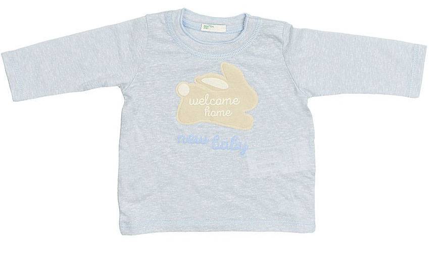 ΜΑΚΡΥΜΑΝΙΚΗ ΜΠΛΟΥΖΑ BENETTON HOME ΓΚΡΙ (62 CM)-(3-6 ΜΗΝΩΝ)