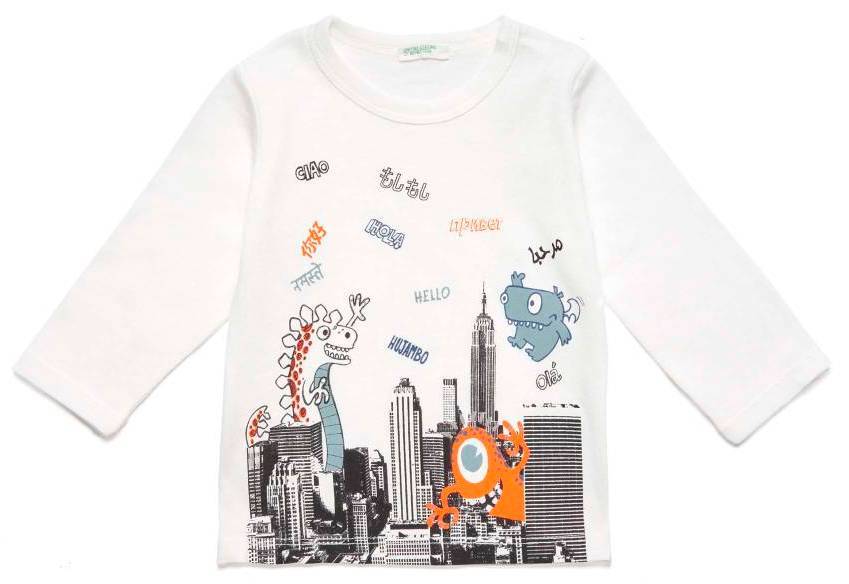 ΜΑΚΡΥΜΑΝΙΚΗ ΜΠΛΟΥΖΑ BENETTON ROCK BABY ΕΚΡΟΥ (62 CM)-(3-6 ΜΗΝΩΝ) BENETTON