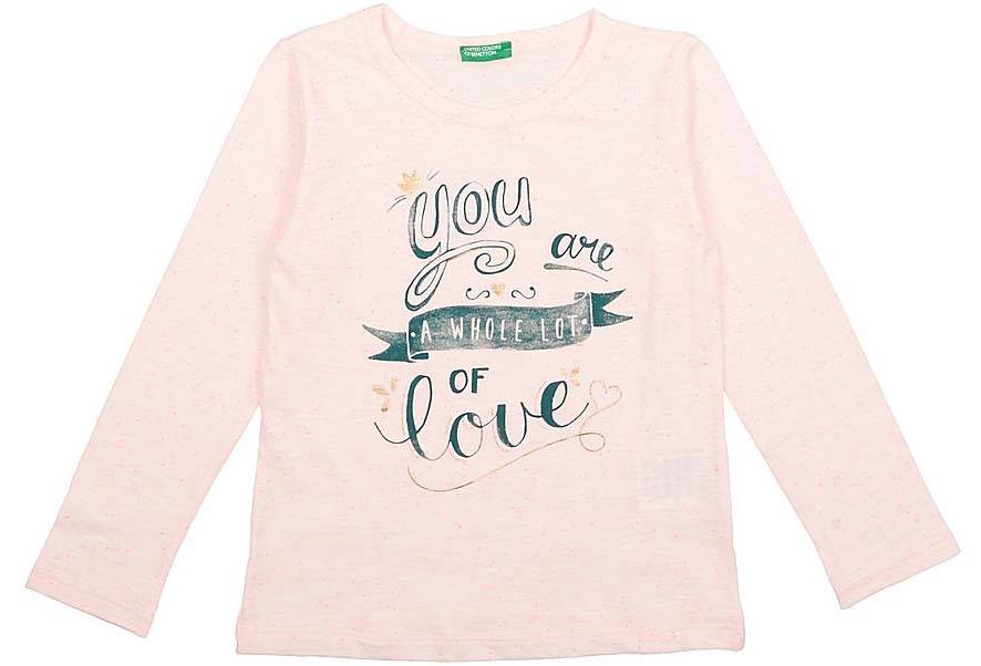 BENETTON ΜΠΛΟΥΖΑ ΜΑΚΡΥΜΑΝΙΚΗ BENETTON 3 INDIGO GIRL ΡΟΖ ΜΕΛΑΝΖΕ (82 CM)-(1-2 ΕΤΩΝ)