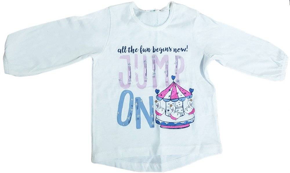 ΜΠΛΟΥΖΑ ΜΑΚΡΥΜΑΝΙΚΗ BENETTON 5BB CASUAL OCT ΛΕΥΚΟ (62 CM)-(3-6 ΜΗΝΩΝ) BENETTON