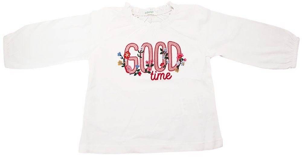 ΜΠΛΟΥΖΑ ΜΑΚΡΥΜΑΝΙΚΗ BENETTON 4BB CASUAL SEPT ΛΕΥΚΟ (68 CM)-(6-9 ΜΗΝΩΝ) BENETTON