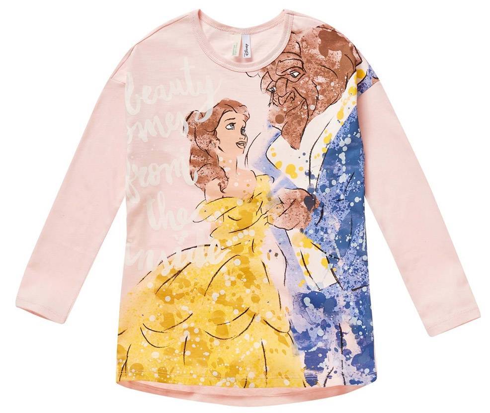 ΜΠΛΟΥΖΑ ΜΑΚΡΥΜΑΝΙΚΗ BENETTON LICENZE Q3 G ΑΝΟΙΧΤΟ ΡΟΖ (82 CM)-(1-2 ΕΤΩΝ)