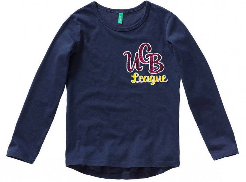 ΜΠΛΟΥΖΑ ΜΑΚΡΥΜΑΝΙΚΗ BENETTON P COLLEGE 1 G ΣΚΟΥΡΟ ΜΠΛΕ (82 CM)-(1-2 ΕΤΩΝ)