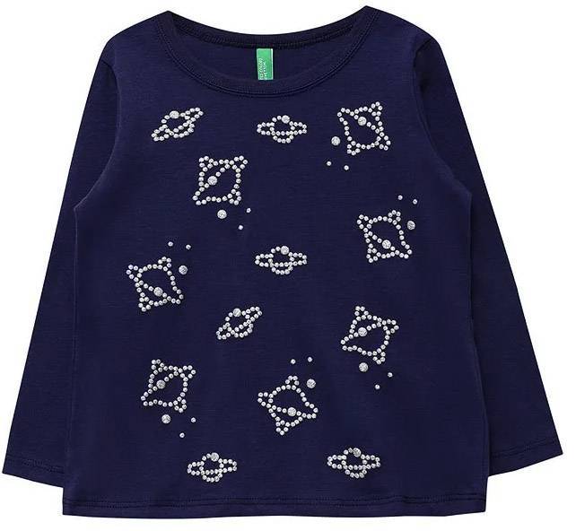 ΜΠΛΟΥΖΑ ΜΑΚΡΥΜΑΝΙΚΗ BENETTON FOUNDATION TK ΜΠΛΕ (90 CM)-(2 ΕΤΩΝ)