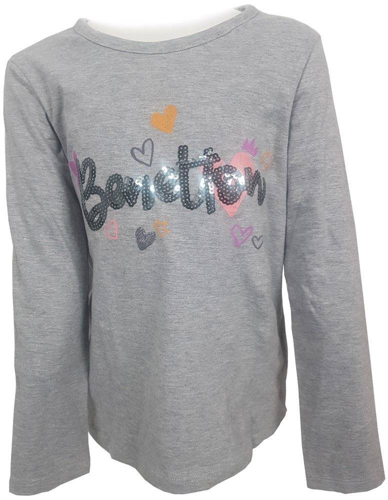 ΜΠΛΟΥΖΑ ΜΑΚΡΥΜΑΝΙΚΗ BENETTON 5 G IMPIANTO OCT ΓΚΡΙ ΜΕΛΑΝΖΕ (82 CM)-(1-2 ΕΤΩΝ)