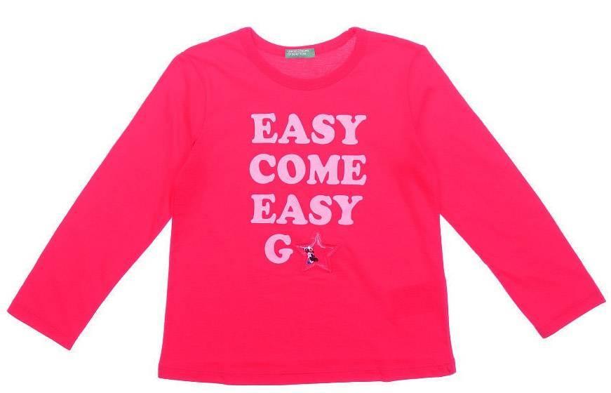 ΜΠΛΟΥΖΑ ΜΑΚΡΥΜΑΝΙΚΗ BENETTON COLOR GIRL LUG ΚΟΚΚΙΝΟ (82 CM)-(1-2 ΕΤΩΝ)
